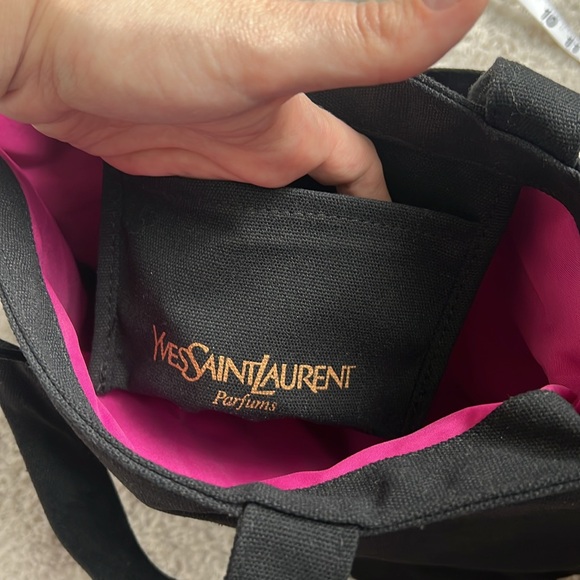 Yves Saint Laurent Black and Gold Tote Bag - Picture 6 of 10